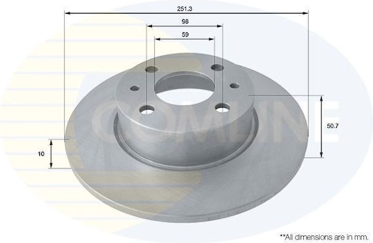 Discuri de frână 252 Alfa Romeo 164-Fiat Bravo Stilo Bd1790-11368