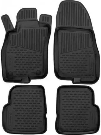 Novline Set Covorașe Față și Spate Tip Tavă 4buc din Furtun pentru Alfa Romeo Mito 2008-2018 Negre