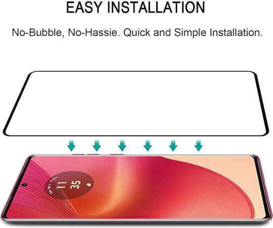 Vollflächig gehärtetes Glas (Motorola Edge 50 Fusion) Displayschutzfolie