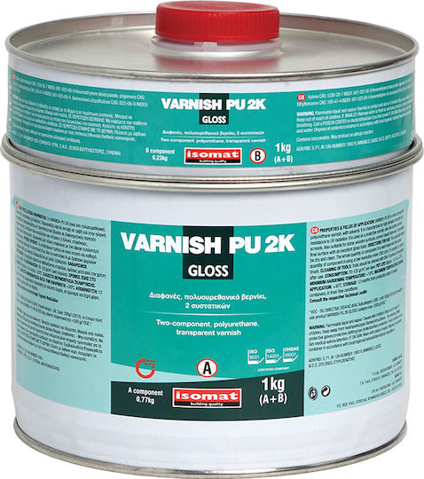 Isomat PU-Lackierung Polyurethan 2-Komponenten Wasser Transparent Glanz 1l