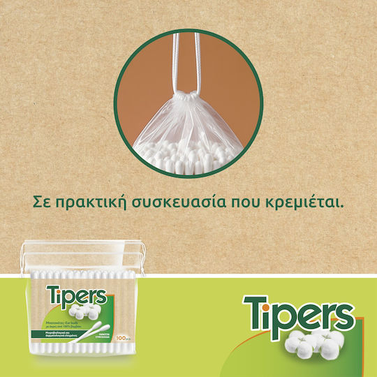 MEGA TIPERS Клечки за уши с върхове от 100% памук (300 бр.)