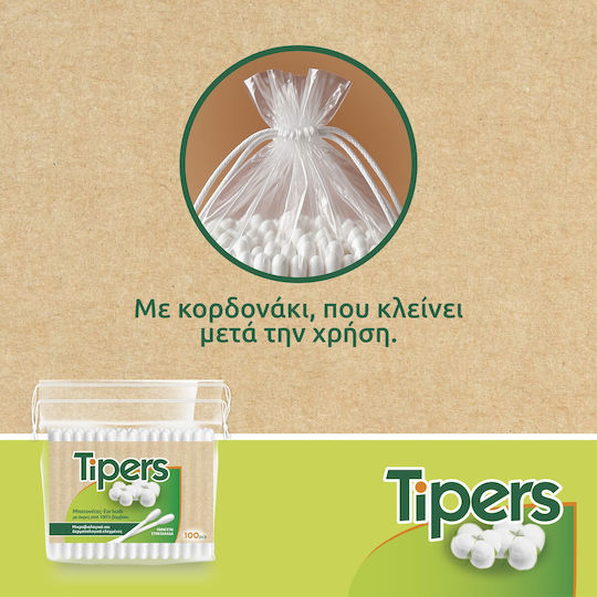 MEGA TIPERS Клечки за уши с върхове от 100% памук (300 бр.)