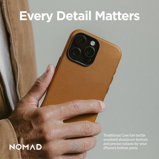 Nomad Back Cover Leder 1.15mm Braune (iPhone 16 Pro)