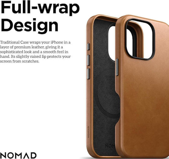 Nomad Back Cover Leder 1.15mm Braune (iPhone 16 Pro)