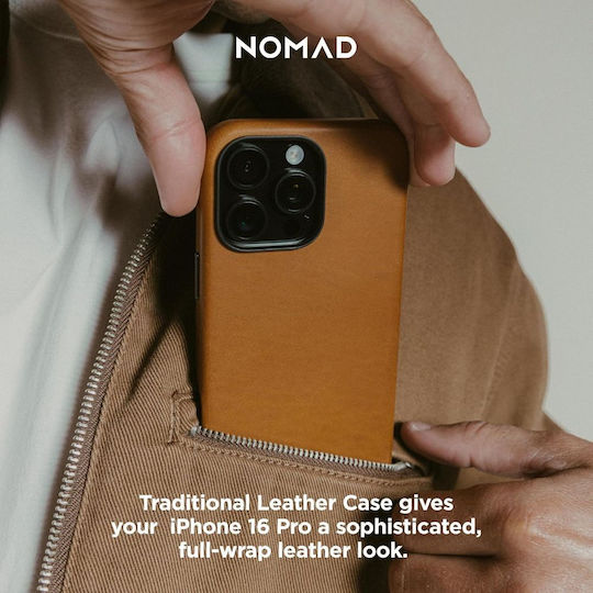 Nomad Back Cover Leder 1.15mm Braune (iPhone 16 Pro)