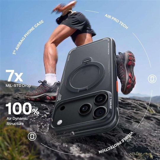 Torras Ostand Q3 Air Черен Калъф За Мобилен Телефон iPhone 18 Pro X00rp102r18031