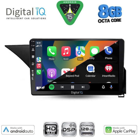 Digital IQ Auto-Audiosystem für Mercedes-Benz E Klasse 2009-2016 Bluetooth USB Eingebautes Wi-Fi GPS Apple CarPlay Android Auto mit Touchscreen 10 Zoll