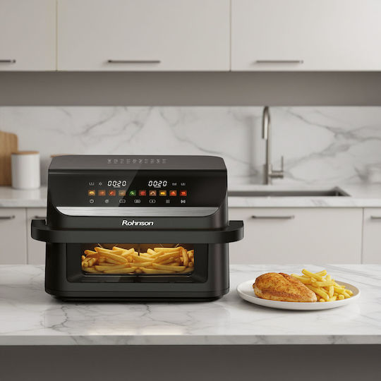 Rohnson Air Fryer με Διπλό Αποσπώμενο Κάδο 5lt Μαύρο R-28011