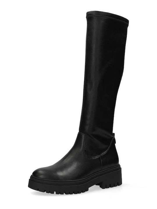 Damenstiefel mit Mittelhohem Absatz Schwarz