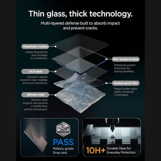Sticlă Temperată Spigen Glas.tr Ez Fit Pro 2-Pack Galaxy Z Fold 7 8 Ultra Privacy 8800337253764
