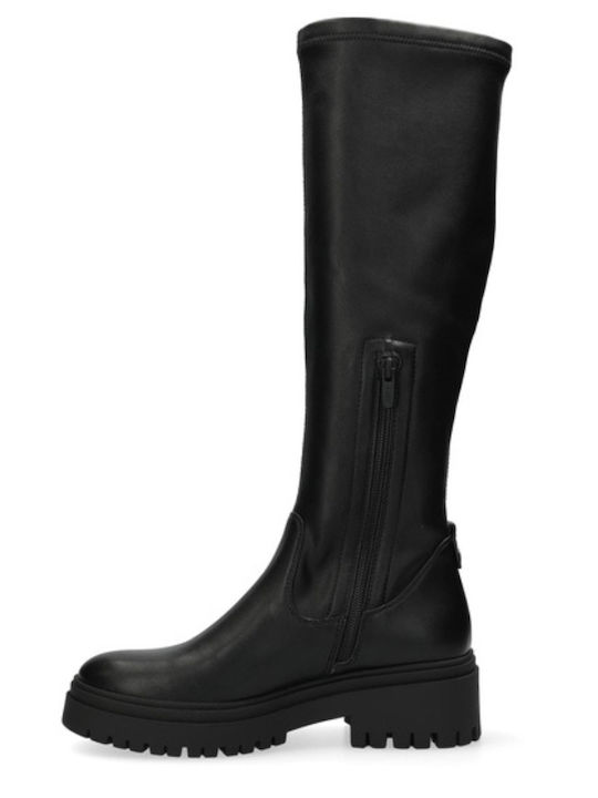 Damenstiefel mit Mittelhohem Absatz Schwarz