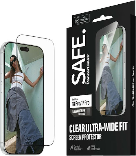 Safe by Panzerglass Displayschutzfolie Apple iPhone 18 Pro 17 Pro Ultra-Breit Passform mit Easyaligner