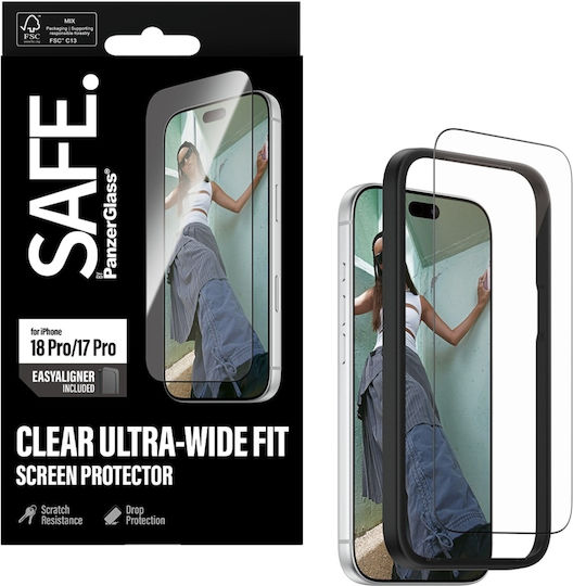 Safe by Panzerglass Displayschutzfolie Apple iPhone 18 Pro 17 Pro Ultra-Breit Passform mit Easyaligner