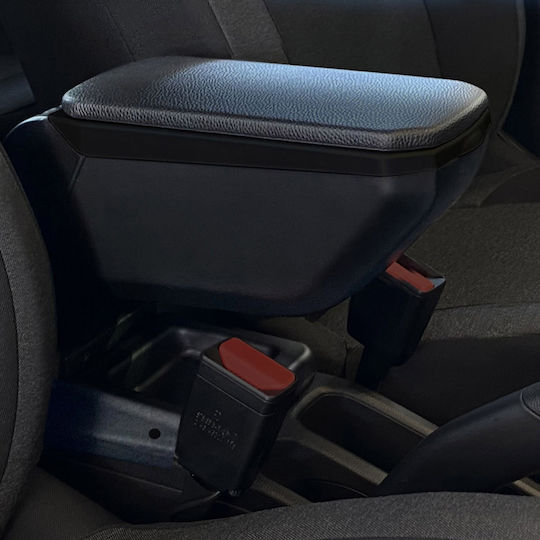 S-dizayn Car Leather Armrest for Fiat Doblo Black