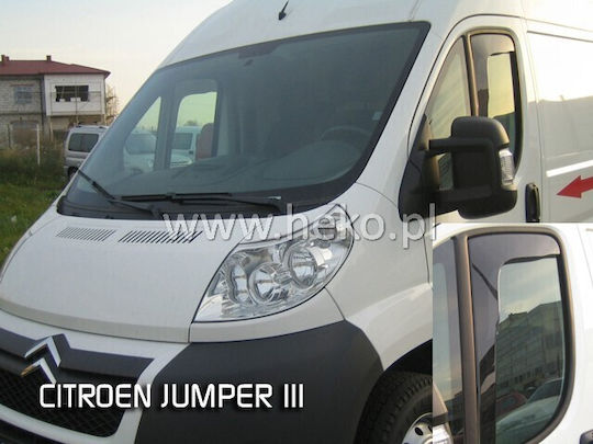 Heko Set of Windbreakers Front Car Dark Fime for Fiat Ducato 2pcs