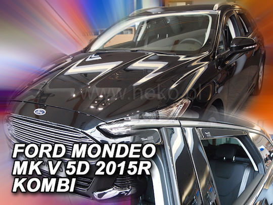 Heko Satz Windabweiser Vordere und Hintere Dark Fime für Ford Mondeo 4Stück