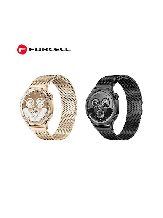 Forcell Λουράκι Ανοξείδωτο Ατσάλι Χρυσό (Samsung Galaxy Watch)