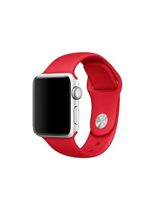 Mercury Watchband Armband Silikon mit Pin Rot (Apple Watch 44/45/46mm/Ultra 49mm)