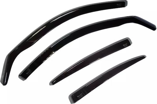 Heko Set of Windbreakers Front and Rear Car Dark Fime for Audi Q5 2024+ 4pcs