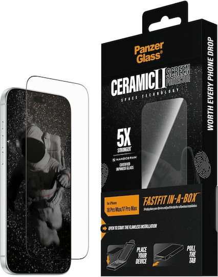 PanzerGlass Keramik Displayschutzfolie Apple iPhone 18 Pro Max / iPhone 17 Pro Max Mit Schnellbefestigung In-Box