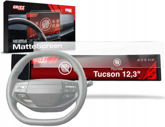 Grizzglass Matt Film Grizzglass Cardisplay Schutz Hyundai Tucson 12,3" 2024-2025 2in1