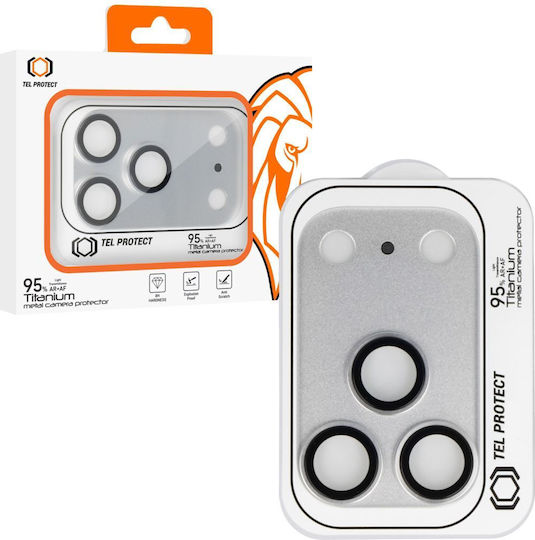 Tel Protect Handy-Kameraschutz Gehärtetes Glas Silber für das iPhone 17 Pro Max
