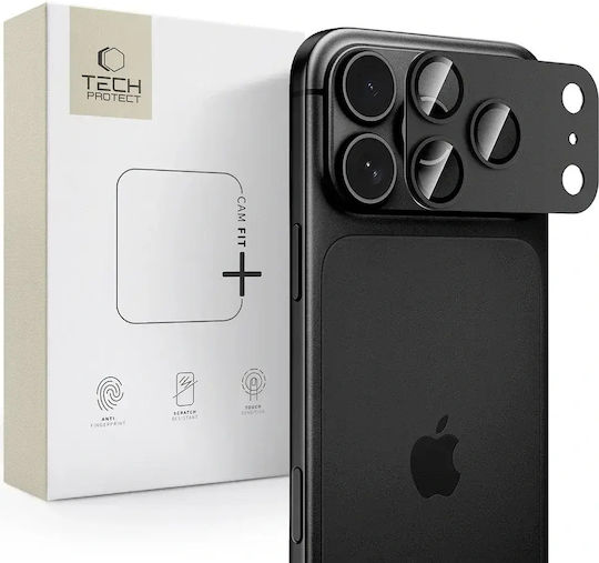 Tech-Protect Camfull Fit+ Προστασία Κάμερας Tempered Glass Μαύρο για το iPhone 18 Pro