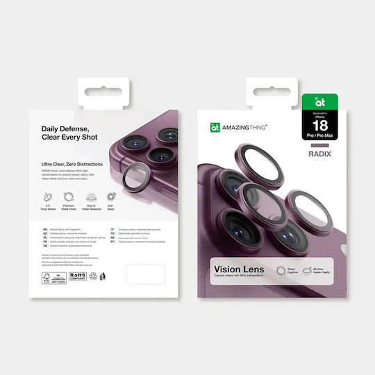 Amazingthing Radix Vision Lens Camera Lens Protector Iphone 18 Pro 18 Pro Max Purple Ip18campugla