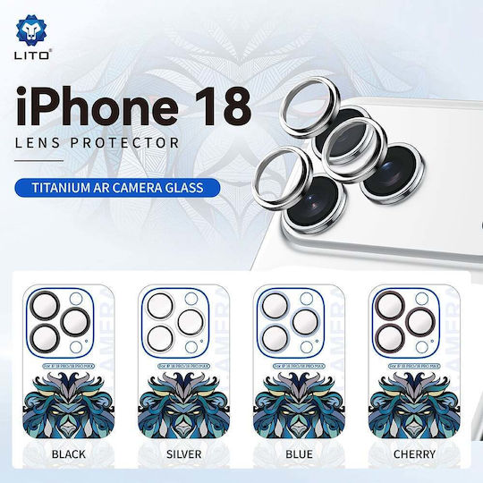 Lito Sticlă Protecție Cameră Titanium Pentru Iphone 18 Pro Iphone 18 Pro Max Albastru Deschis