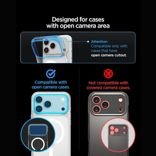 Osłona Aparatu Spigen Optik Pro Xl Glas.tr Ez Fit Camera Protector Iphone 18 Pro Dark Grey 8800337251647