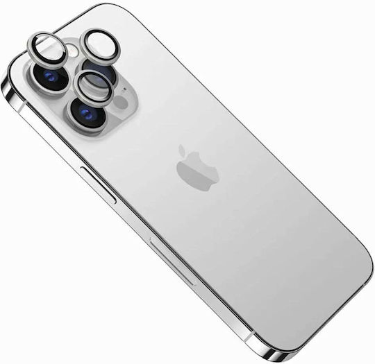 Fixed Schutzglas für Kameralinse für Apple iPhone 13 Pro/13 Pro Max Silber