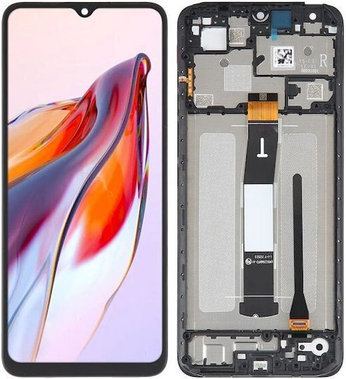 Genuine Screen Touch Mechanism Frame Black Xiaomi Redmi 12c Service Pack