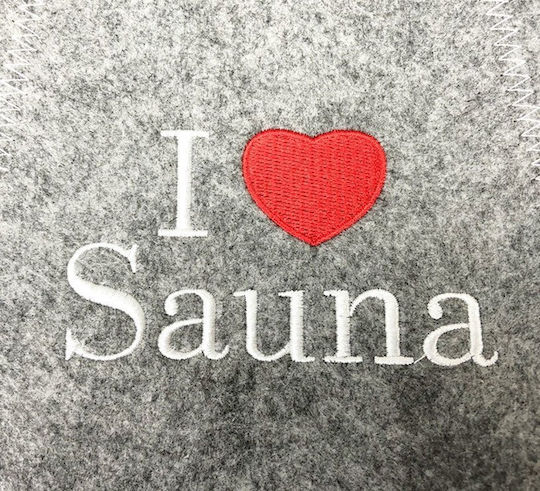 Urban Outdoor Saunazubehör Flammifera I Love Sauna Schutzhaube Kopfhaube