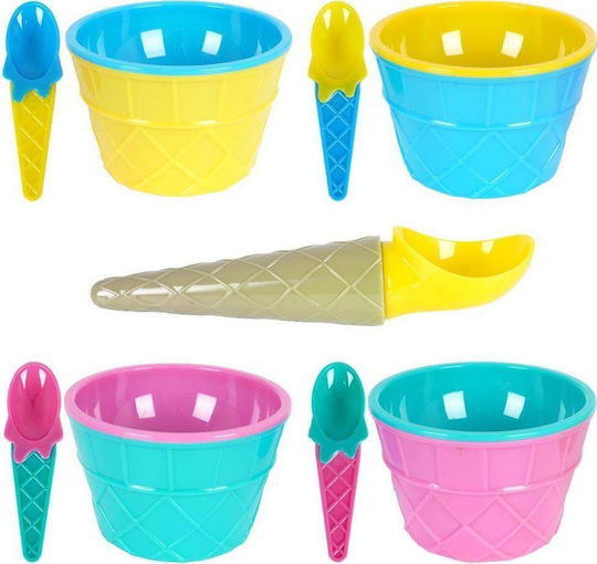Excellent Houseware Servierschalen Eiscreme Rund Kunststoff 9Stücke