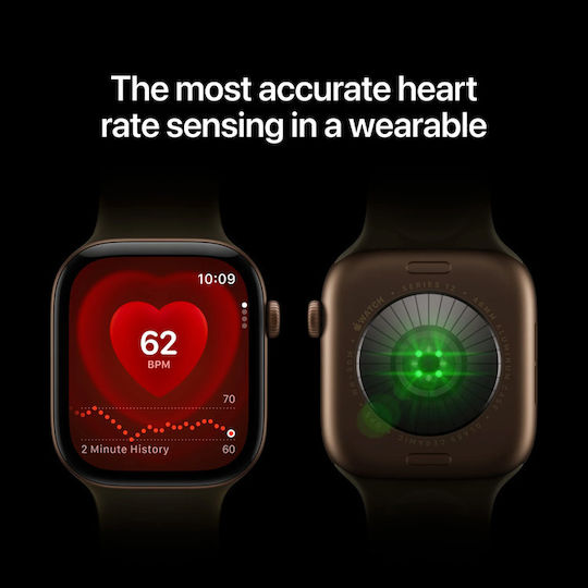Watch Series 12 Aluminium 42mm Waterproof with Heart Rate Monitor (Dark Bronze Aluminium with Olive Sport Band - S/M)