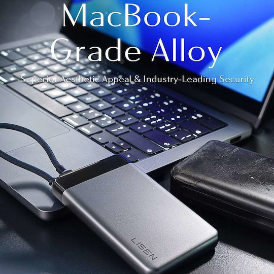 Lisen Power Bank 10000mAh 22.5W Grau