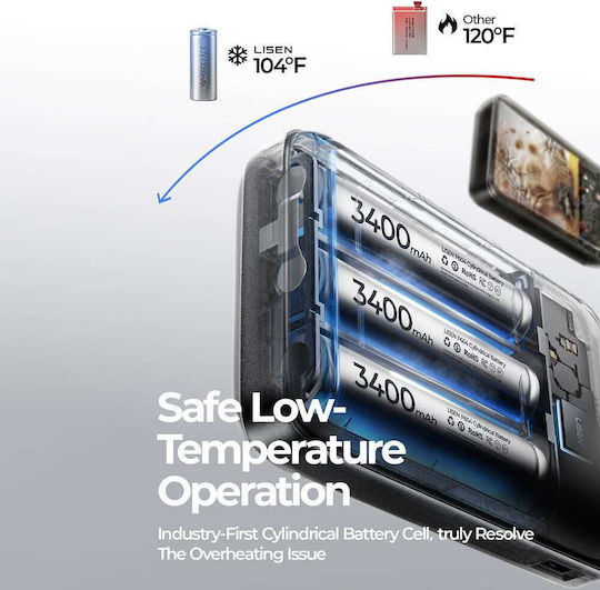 Lisen P604 Qi2 Power Bank 10000mAh 65W Schwarzes