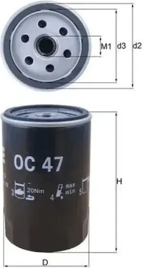 Mahle Car Oil Filter for VW / Seat / Audi