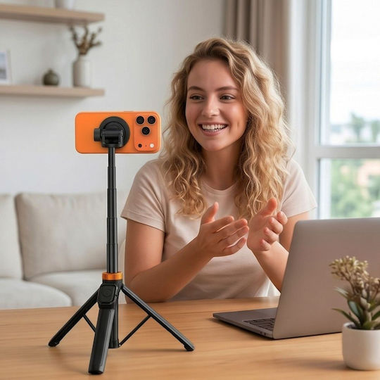 Tech-Protect L03s Magsafe Selfie Stick Τρίποδο Κινητού Bluetooth Μαύρο