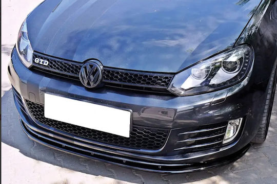 Lip Spoiler Schwarzes Glänzendes Kunststoff Für Vw Golf 6 Gti 2008-2012