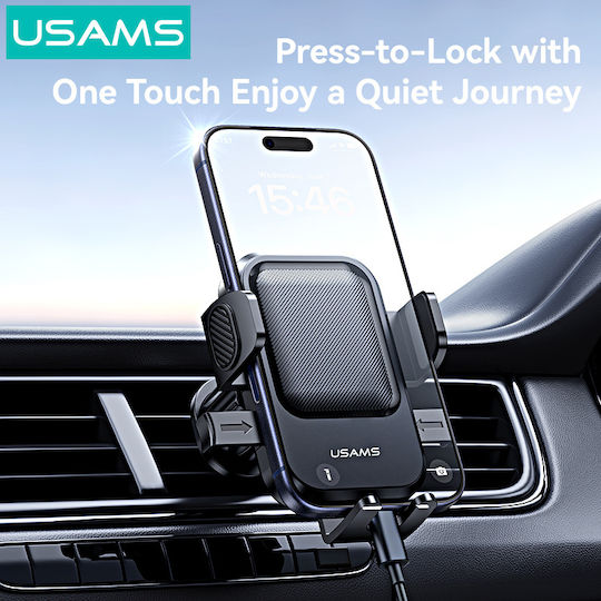 Usams microUSB Mini Ventilator Suport Auto Pentru Telefon Mobil Cu Suprafață Antiderapantă Verde