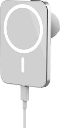 Vega Ladegerät 15W Kabelloses Ladegerät Auto-Halterung Weiß Magsafe iPhone/Android
