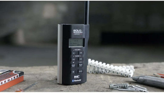 PerfectPro Soloworker Handheld Radio Wiederaufladbar DAB mit Bluetooth Schwarzes