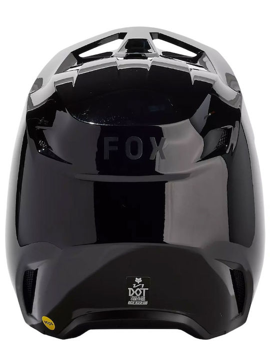 Fox V1 Solid Black Motorcycle Helmet Motocross DOT / ECE 22.06