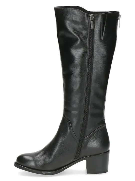Damenstiefel mit Mittelhohem Absatz in Schwarz