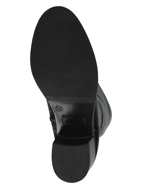 Damenstiefel mit Mittelhohem Absatz in Schwarz