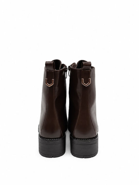 Women's Brown Combat Boots