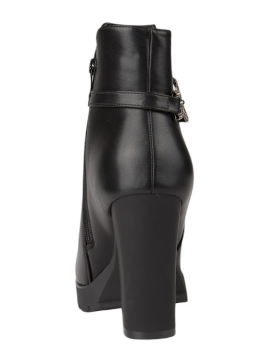 Damen Stiefeletten mit Hochabsatz Schwarz