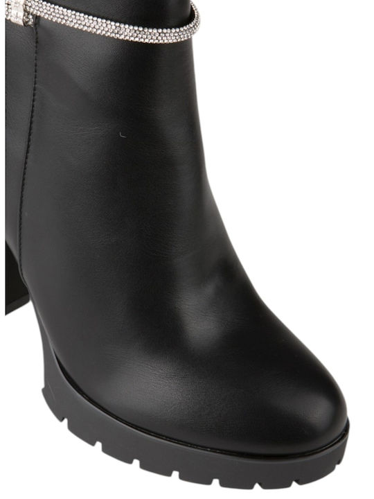 Damen Stiefeletten mit hohem schwarzen Absatz