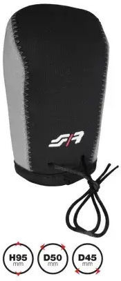 Simoni Racing Cover for Shift Knob Gear Knob 95x45mm Universal black